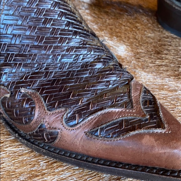 Stetson Women's Two Toned Brown Leather Tall Boot. - Picture 5 of 11